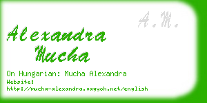 alexandra mucha business card